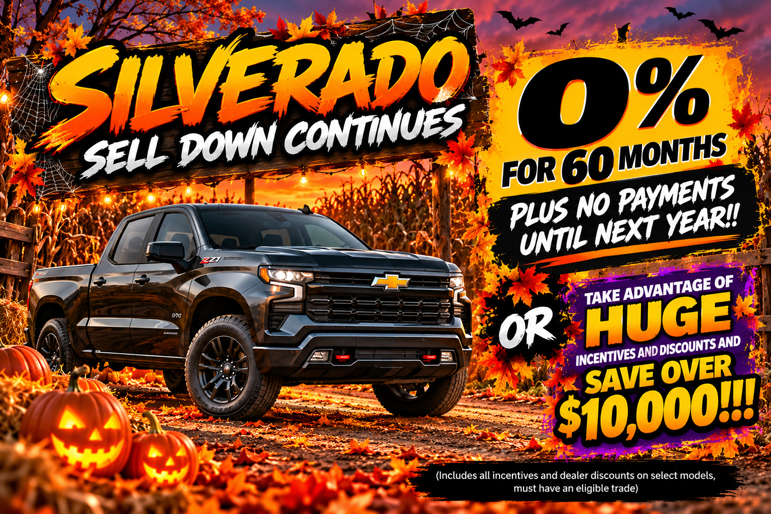 0% for 60 months Silverado